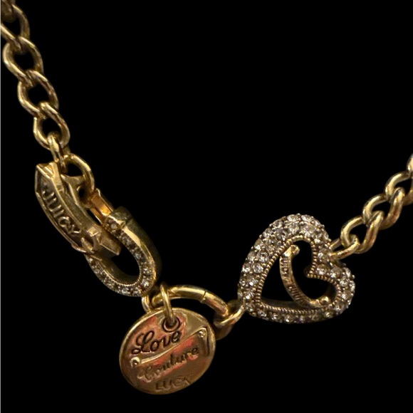 vintage, juicy couture, lady, juicy horseshoe heart necklace Gold juicy - Picture 2 of 4